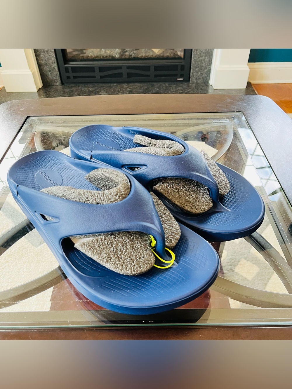OOFOS OOriginal  Unisex Thong Sandals Navy M10 / W12 NEW
